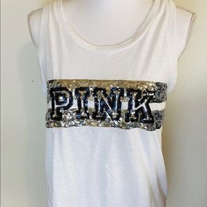 PINK Victoria’s Secret sequin T-shirt L